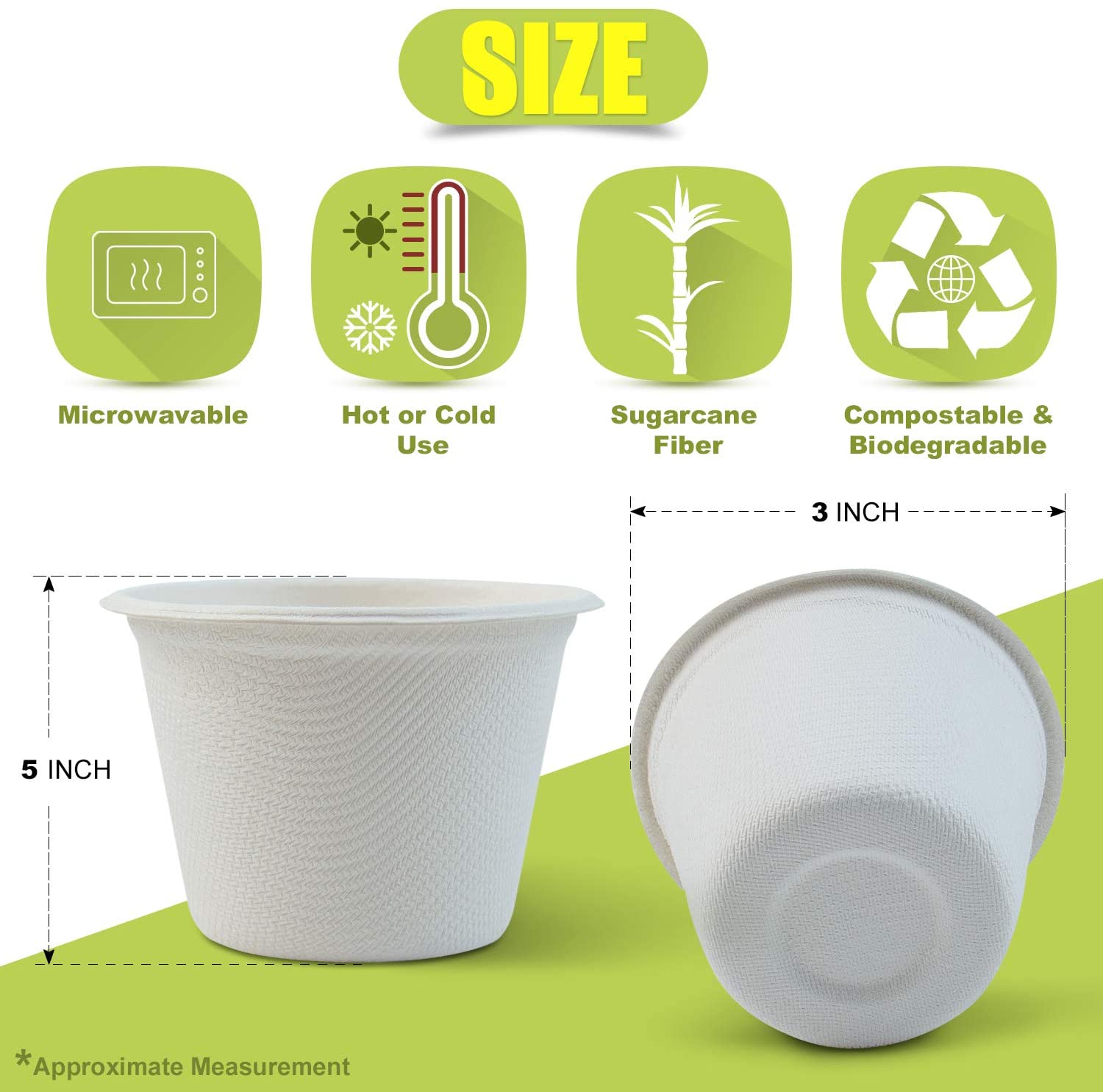 Kids Biodegradable Coffee Take Away With Bowl Disposable Ice Cream Cup